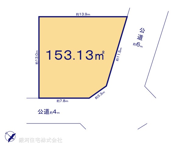 G00398714 埼玉県入間市大字小谷田 土地 1290万円【区画図】