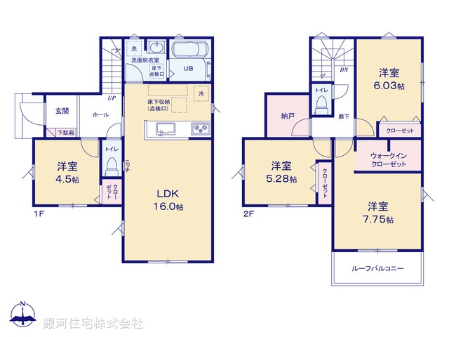 G00398717 千葉県市川市宮久保６丁目 新築一戸建て 4480万円【間取図】