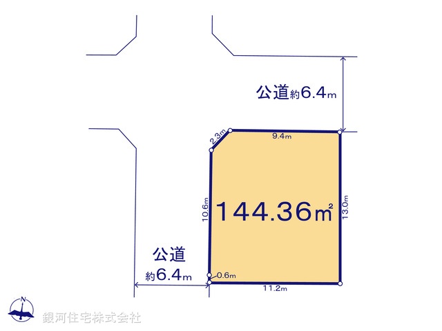 G00398729 神奈川県横浜市保土ヶ谷区権太坂１丁目 土地 4280万円【区画図】