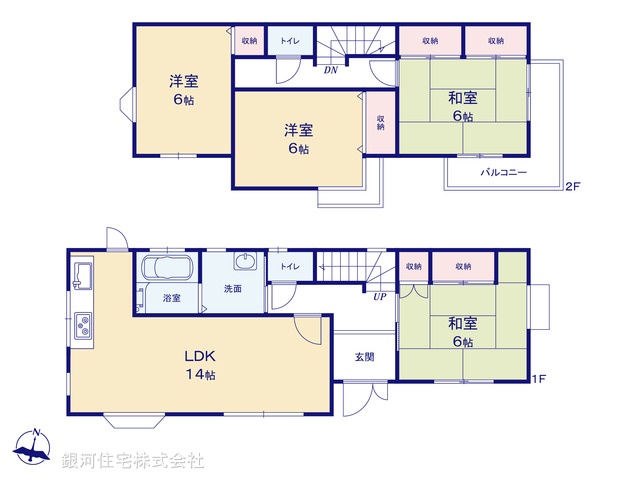 G00398742 千葉県鎌ヶ谷市道野辺 中古一戸建て 1999万円【間取図】