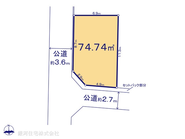 G00398801 東京都足立区西新井栄町３丁目 土地 5570万円【区画図】