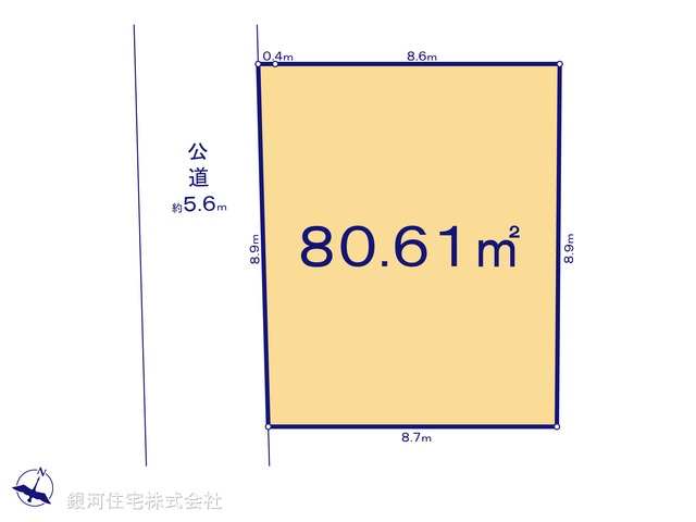 G00398823 埼玉県越谷市大字袋山 土地 2520万円【区画図】