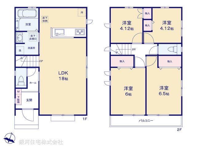 G00398827 東京都国立市谷保７丁目 新築一戸建て 5190万円【間取図】