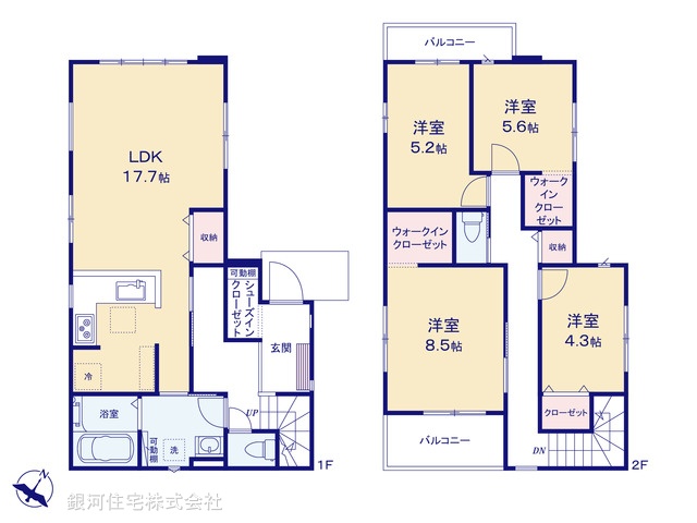 G00398831 東京都東村山市青葉町２丁目 新築一戸建て 4999万円【間取図】