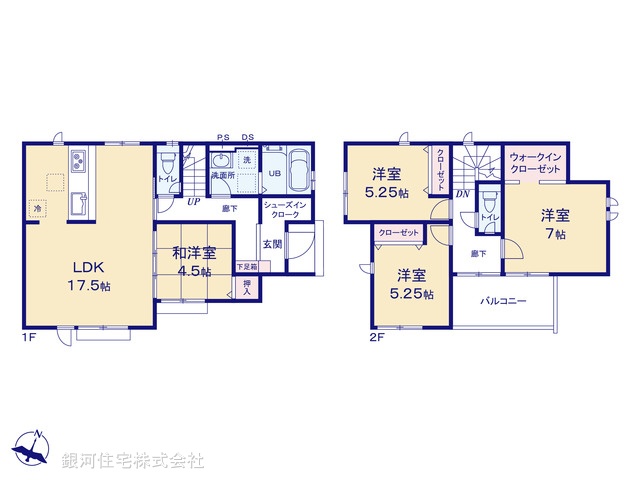 G00398851 東京都羽村市羽加美３丁目 新築一戸建て 3680万円【間取図】