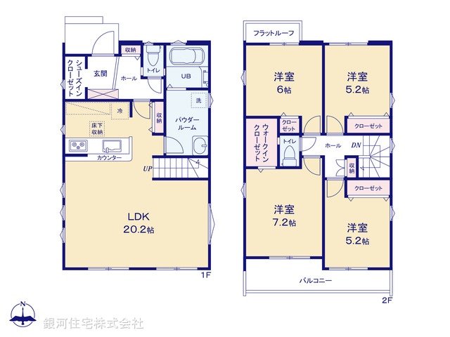 G00398856 東京都日野市日野台２丁目 新築一戸建て 5099万円【間取図】