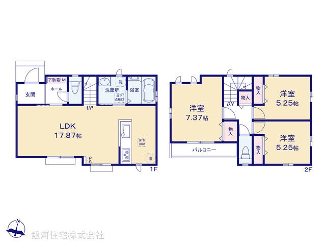 G00398861 東京都東久留米市前沢１丁目 新築一戸建て 4290万円【間取図】