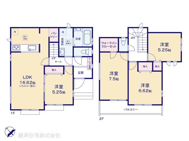 G00398877 千葉県船橋市飯山満町３丁目 新築一戸建て 4690万円【間取図】