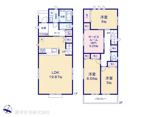 G00398882 千葉県松戸市金ヶ作 新築一戸建て 4498万円【間取図】