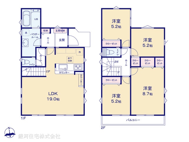 G00399014 千葉県柏市南逆井２丁目 新築一戸建て 3799万円【間取図】