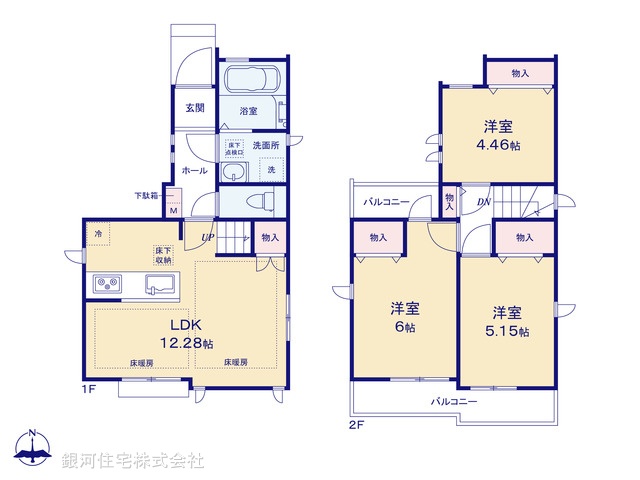 G00399075 東京都世田谷区千歳台２丁目 新築一戸建て 7990万円【間取図】