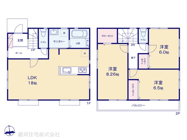 G00399134 千葉県千葉市若葉区殿台町 中古一戸建て 1960万円【間取図】