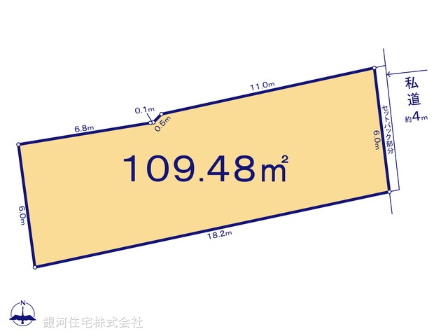 G00399154 千葉県千葉市中央区鶴沢町 土地 3090万円【区画図】