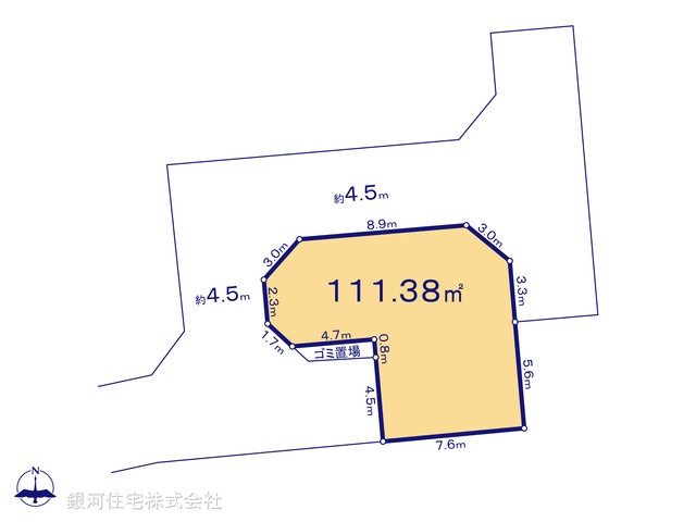 G00399180 神奈川県茅ヶ崎市松尾 土地 2980万円【区画図】