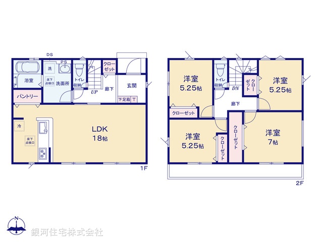 G00399258 神奈川県三浦市初声町下宮田 新築一戸建て 2880万円【間取図】