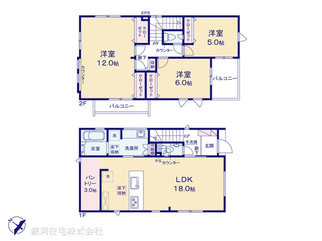 G00399297 埼玉県ふじみ野市大井２丁目 新築一戸建て 5998万円【間取図】