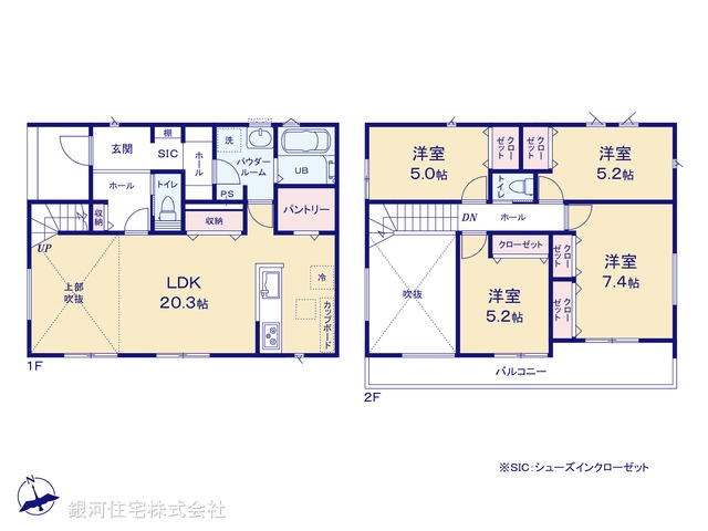 G00399351 神奈川県横浜市金沢区釜利谷西４丁目 新築一戸建て 6690万円【間取図】