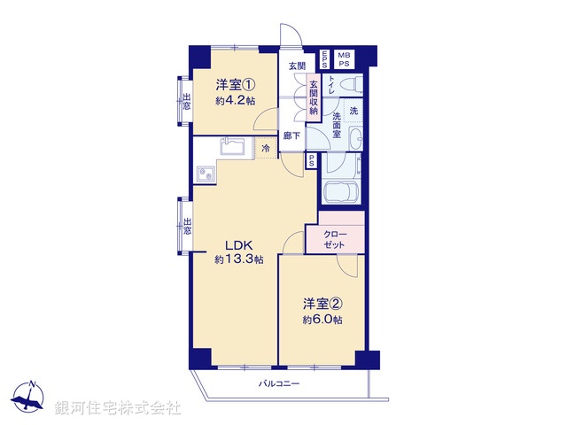 G00399404 神奈川県横浜市磯子区岡村５丁目 中古マンション 2899万円【間取図】