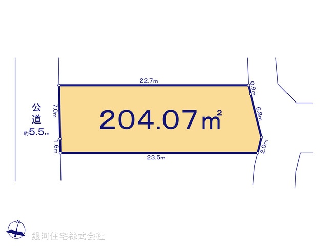 G00399424 神奈川県伊勢原市八幡台１丁目 土地 2280万円【区画図】