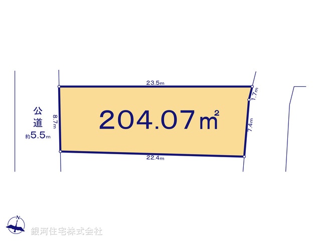 G00399425 神奈川県伊勢原市八幡台１丁目 土地 2280万円【区画図】