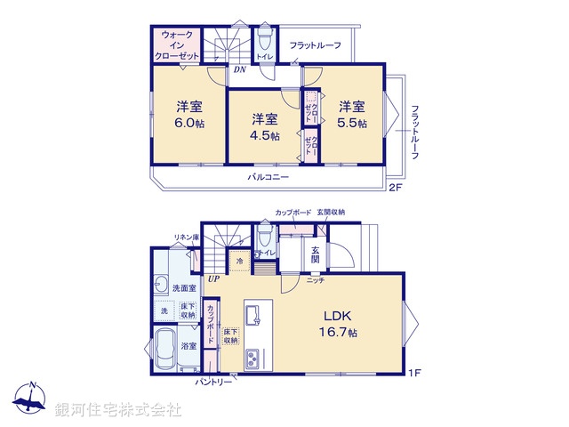 G00399449 埼玉県富士見市羽沢２丁目 新築一戸建て 5680万円【間取図】