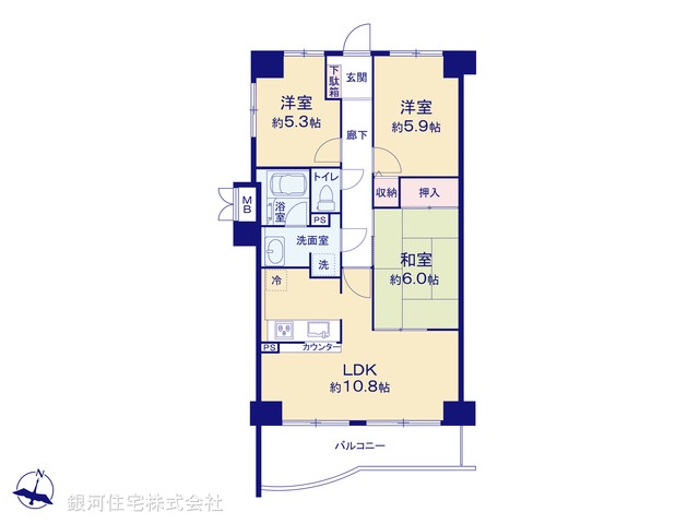 G00399463 東京都足立区伊興４丁目 中古マンション 4480万円【間取図】