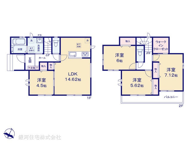 G00399640 埼玉県さいたま市岩槻区本丸３丁目 新築一戸建て 3690万円【間取図】