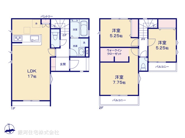 G00399657 埼玉県所沢市大字下安松 新築一戸建て 3480万円【間取図】