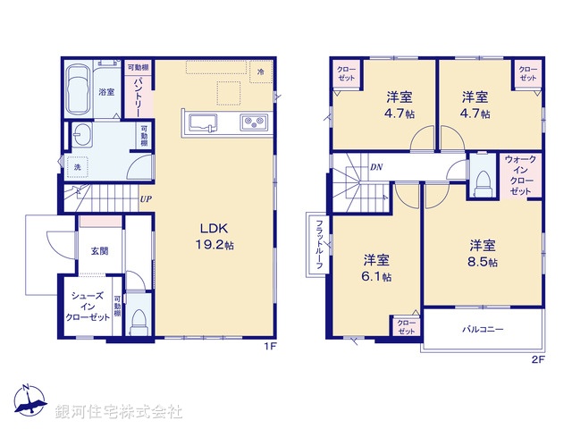G00399682 東京都小平市小川町１丁目 新築一戸建て 5899万円【間取図】