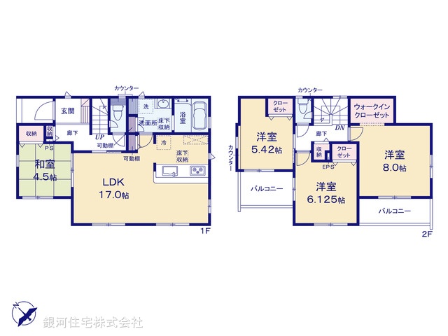 G00399731 埼玉県さいたま市桜区大字白鍬 新築一戸建て 5498万円【間取図】