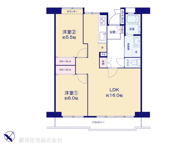 G00399744 千葉県浦安市美浜５丁目 中古マンション 4990万円【間取図】