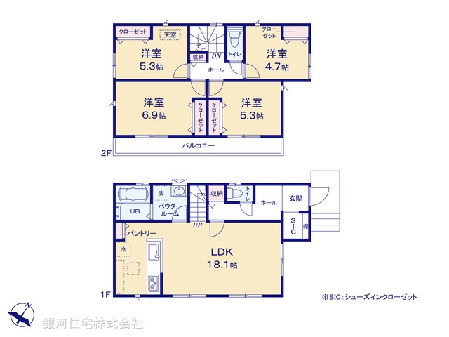 G00399767 神奈川県鎌倉市腰越２丁目 新築一戸建て 6590万円【間取図】