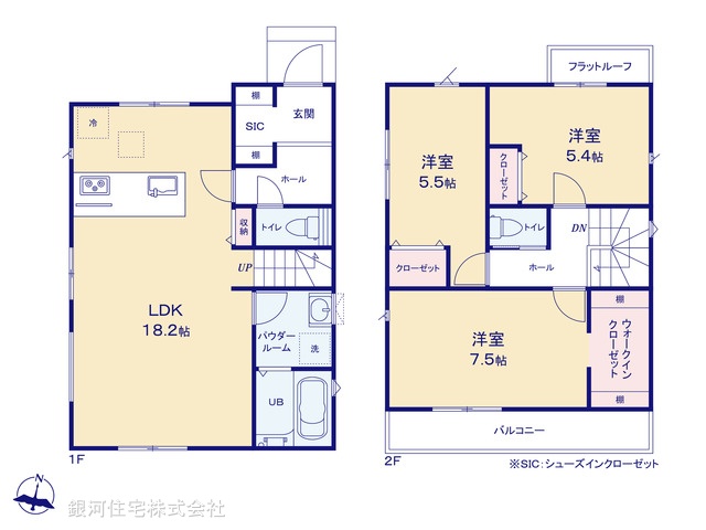 G00399790 神奈川県相模原市中央区陽光台３丁目 新築一戸建て 4090万円【間取図】