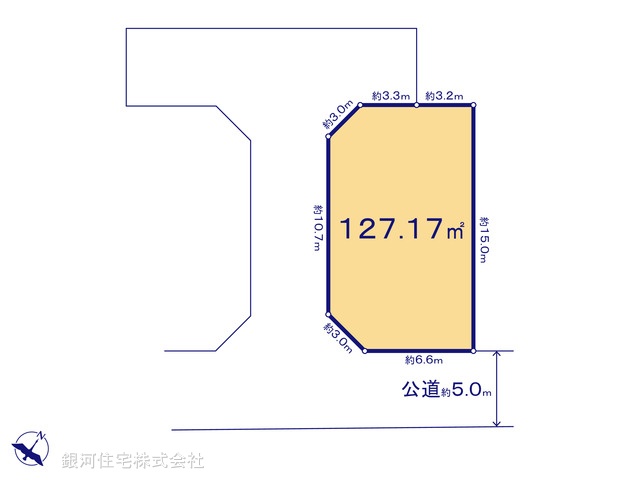 G00399849 東京都武蔵村山市残堀５丁目 土地 2130万円【区画図】