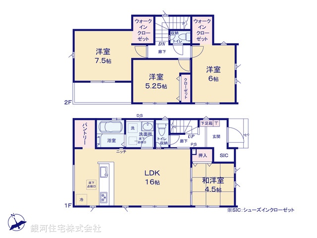 G00399878 千葉県松戸市栄町西４丁目 新築一戸建て 3890万円【間取図】