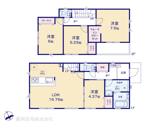 G00399880 千葉県松戸市栄町西４丁目 新築一戸建て 3690万円【間取図】
