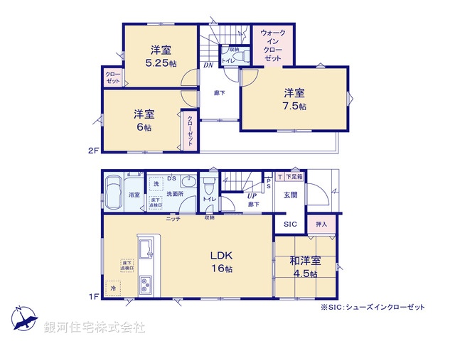 G00399881 千葉県松戸市栄町西４丁目 新築一戸建て 3790万円【間取図】