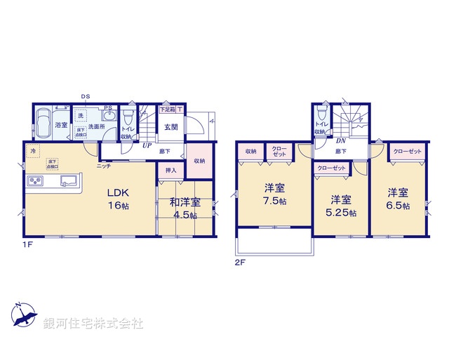 G00399882 千葉県松戸市栄町西４丁目 新築一戸建て 3990万円【間取図】