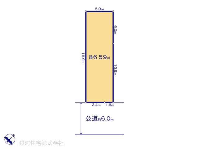 G00399917 千葉県市川市塩焼３丁目 土地 5510万円【区画図】