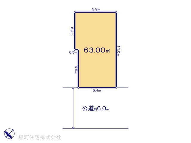 G00399918 千葉県市川市塩焼３丁目 土地 4610万円【区画図】