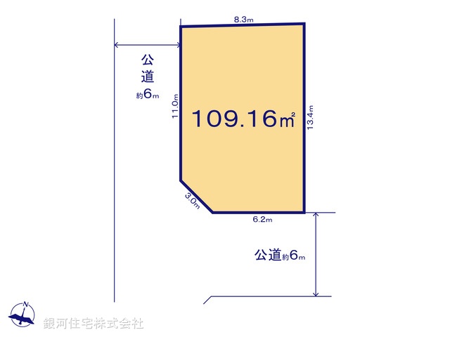 G00399924 千葉県千葉市美浜区磯辺１丁目 土地 3750万円【区画図】