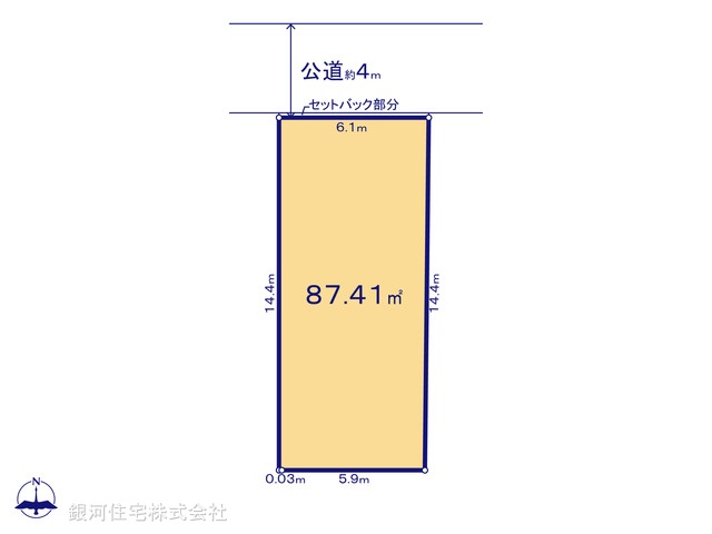 G00399946 千葉県市川市伊勢宿 土地 5380万円【区画図】